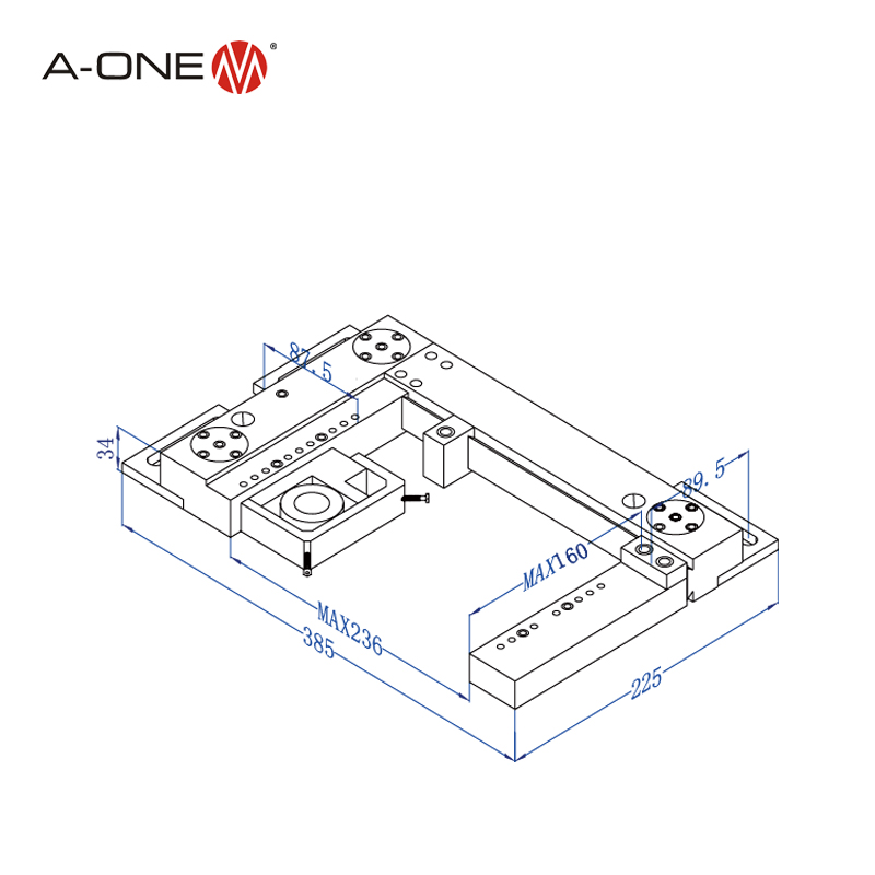 Base universelle en acier inoxydable 3A-210021